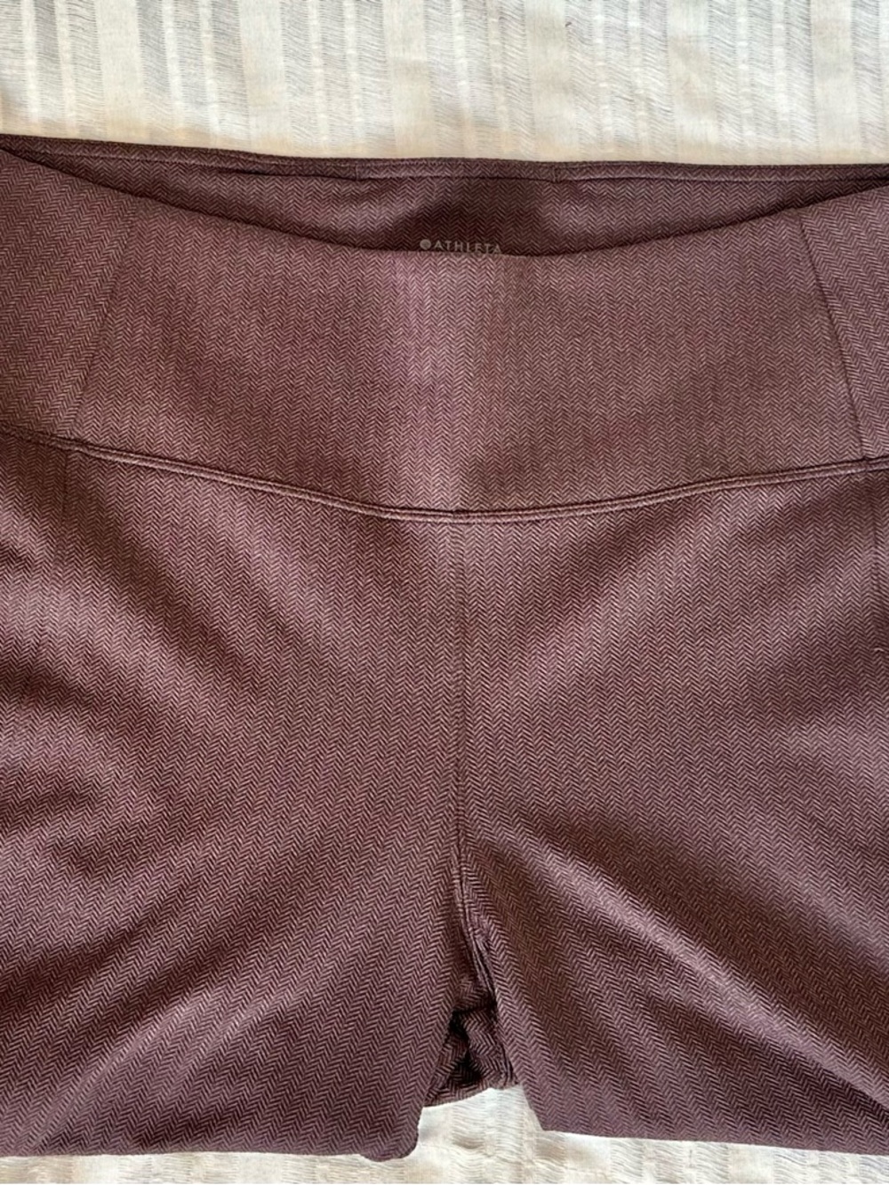 Athleta Delancey Herringbone Leggings Burgundy 2X